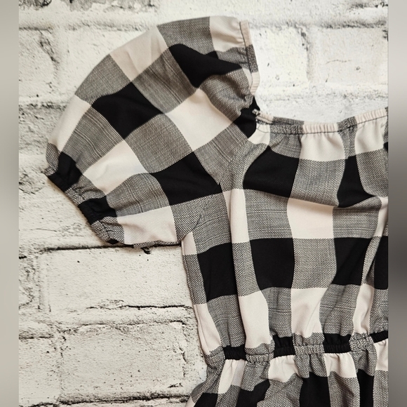 SHEIN Black and White Checker Midi Dress - Picture 4 of 6